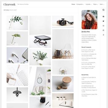  作品展示博客主题 Clearwork