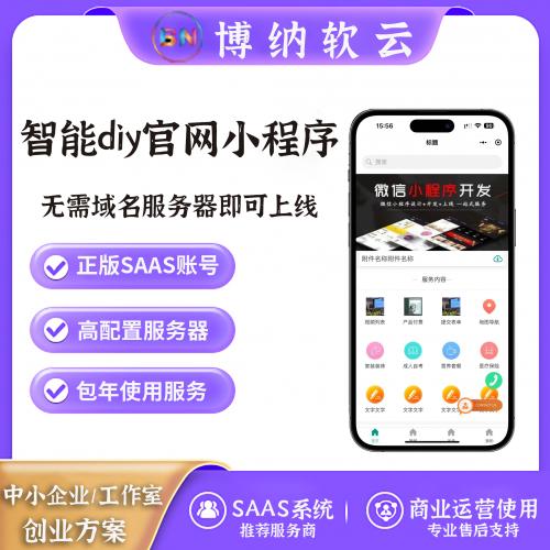 智能diy官网小程序 SAAS账号